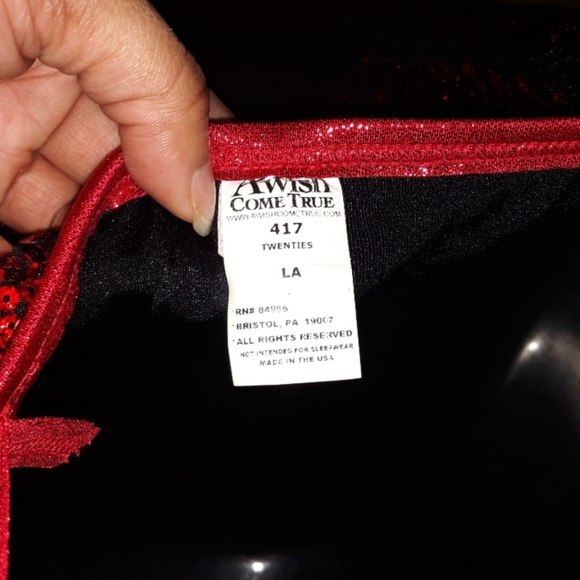 1920's red ♥️ vintage sequins inspired dress - Picture 6 of 6